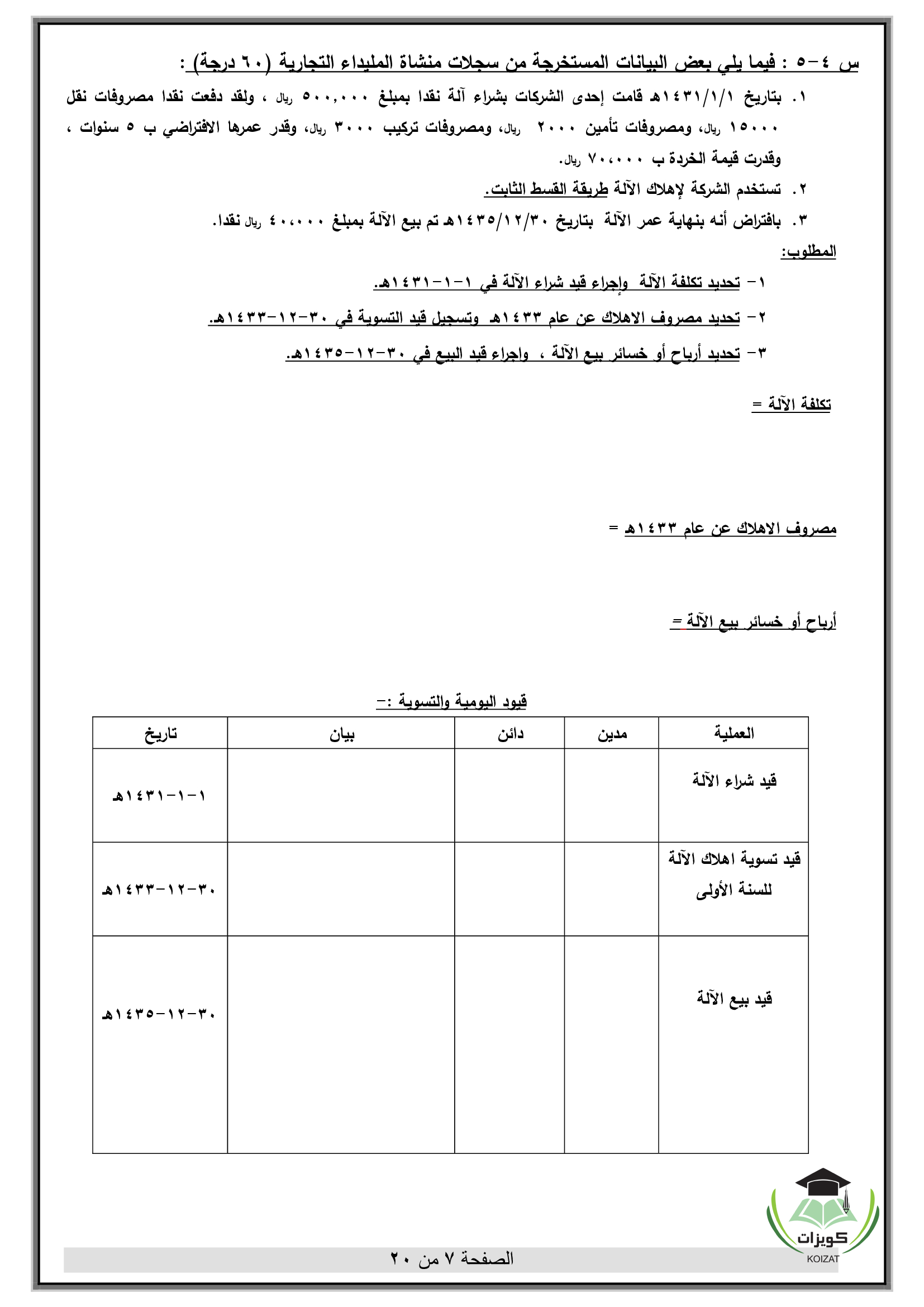 ACCT 120 مبادئ المحاسبة المالية