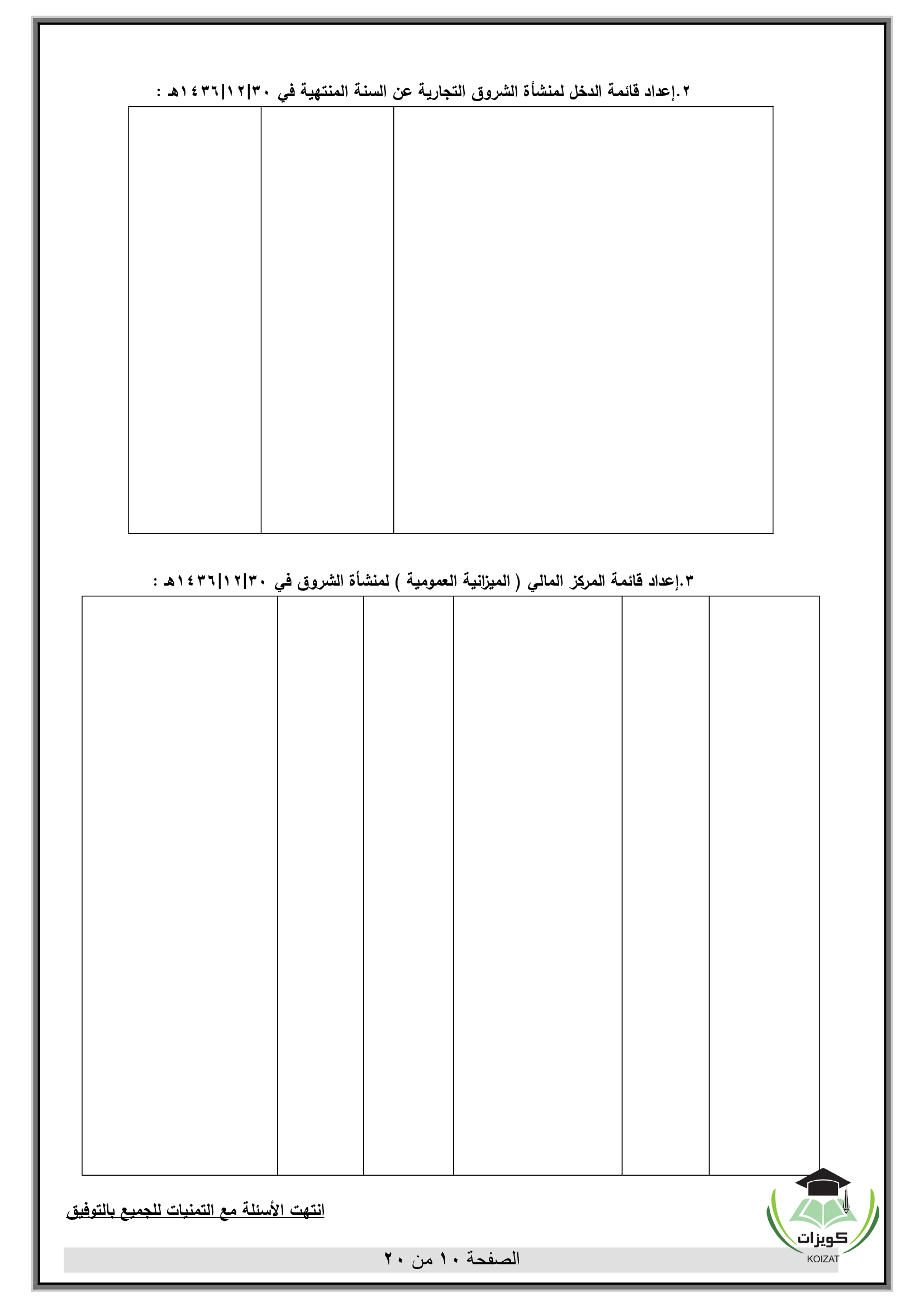 ACCT 120 مبادئ المحاسبة المالية