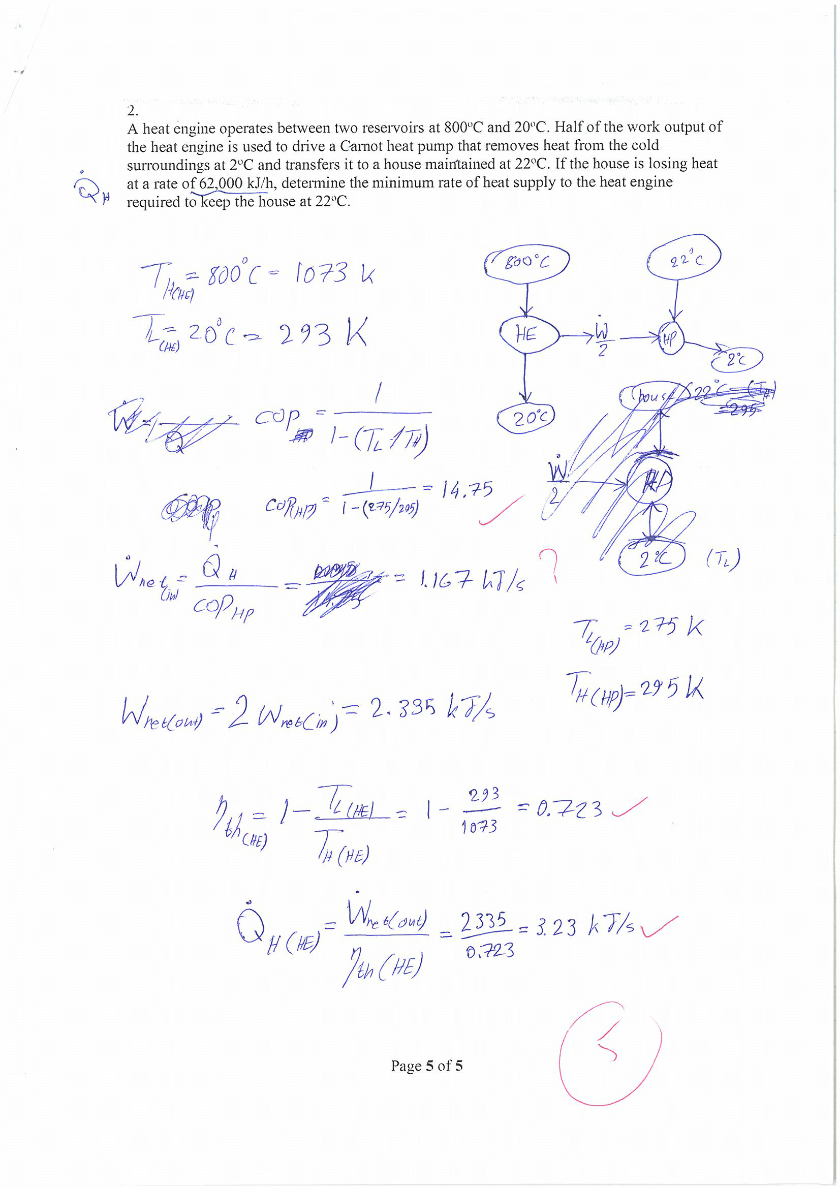 Midterm Exam 2 for Thermodynamics 2017