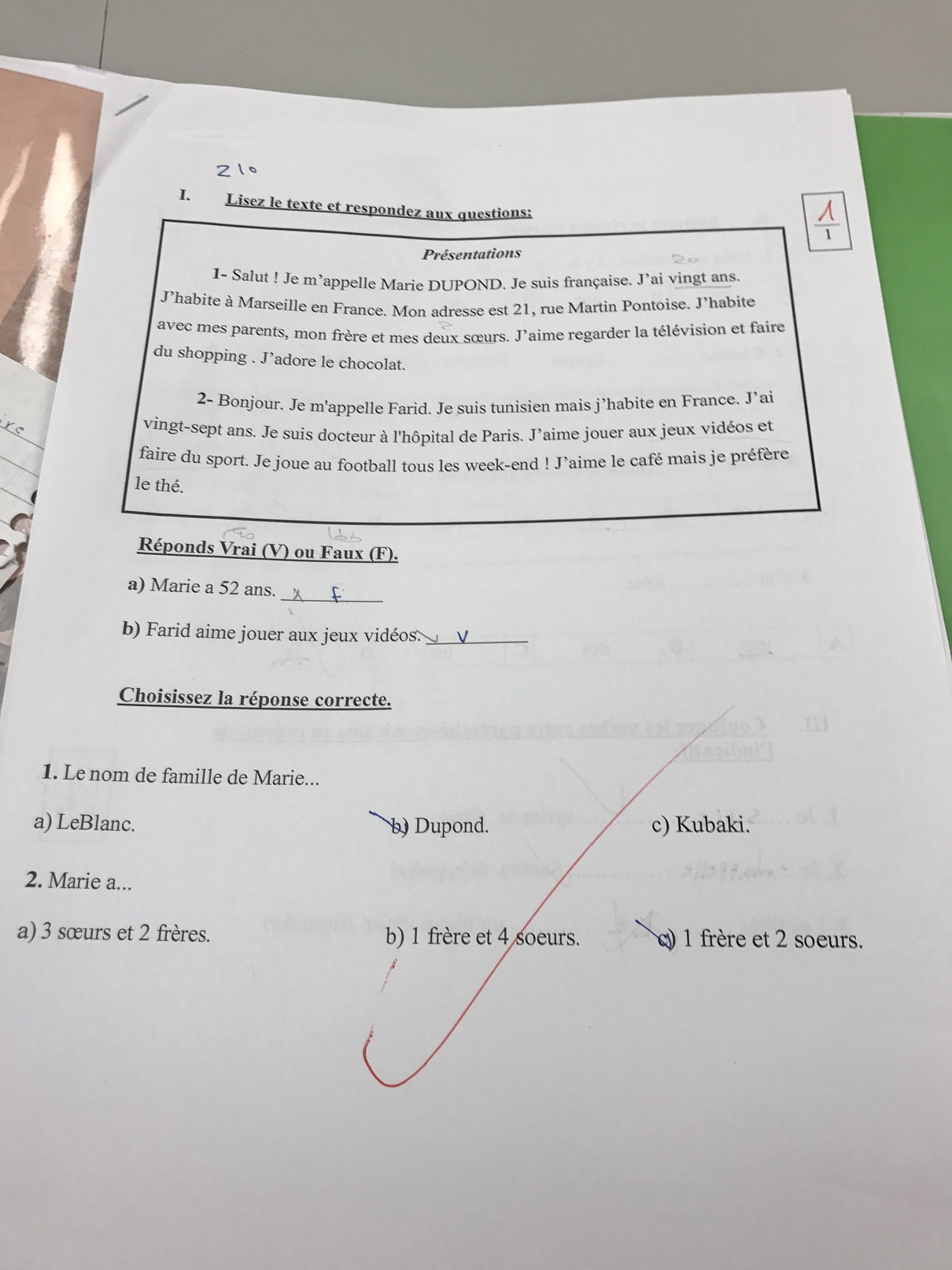 ميد 1 وكويز1 مقدمة في اللغة الفرنسية فرنس 101
